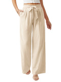 Women Casual Wide Leg Pants High Waisted Business Work Casual Pants Loose Flowy Beach Palazzo Pants