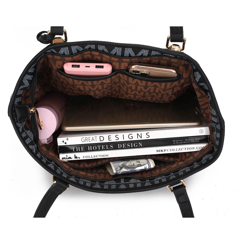 Arya Women'S Tote Bag, Small Tote Handbag, Pouch Purse & Wristlet Wallet, Signature Handbag 4 Pcs Set by Mia K