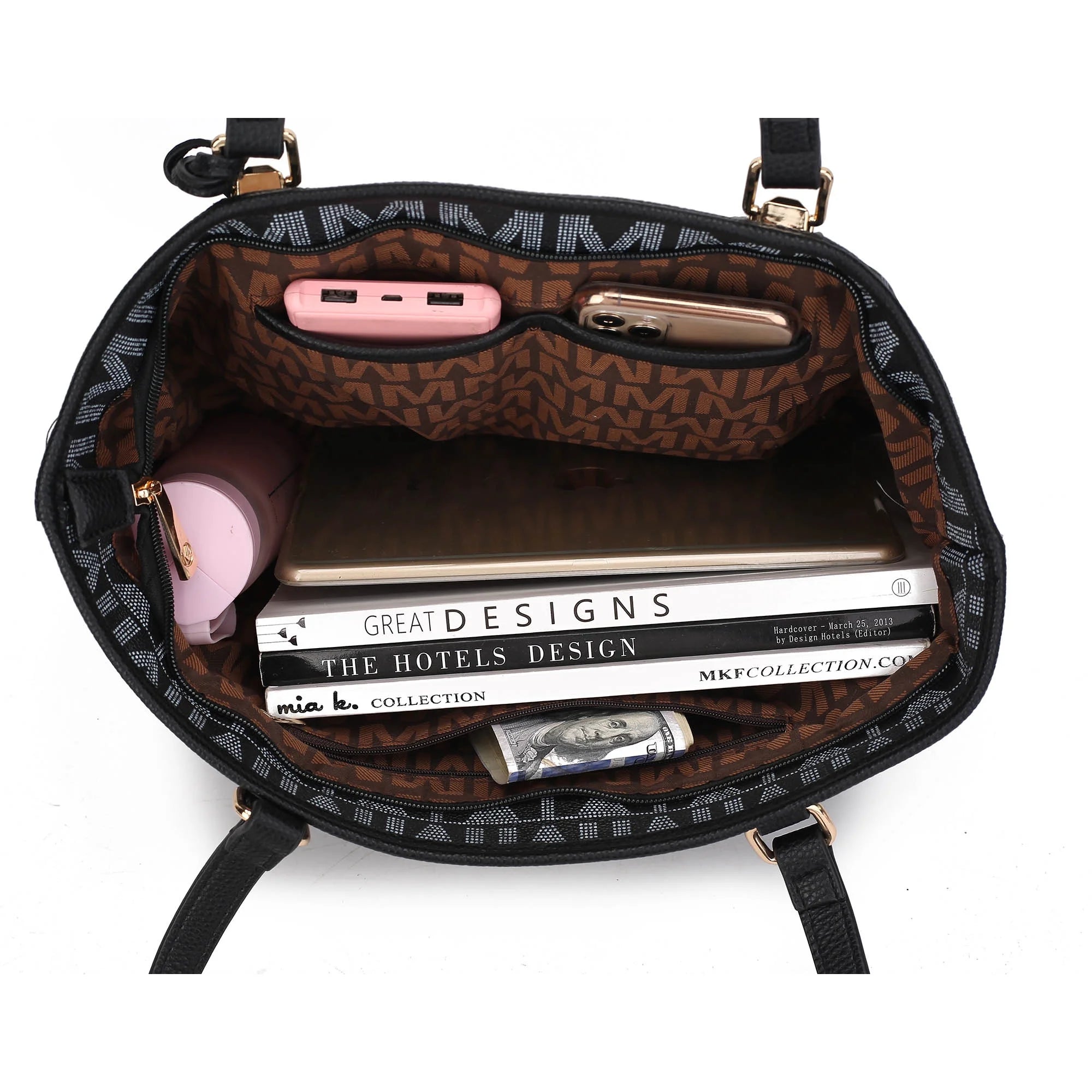 Arya Women'S Tote Bag, Small Tote Handbag, Pouch Purse & Wristlet Wallet, Signature Handbag 4 Pcs Set by Mia K